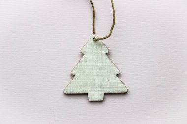 Dekoratif ahşap arkaplanda Noel ağacı