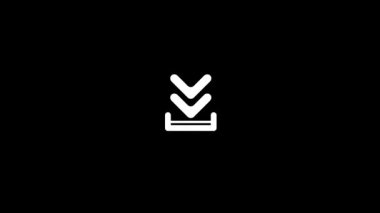 Glitch animation Cloud Computing, Download, Storage icon Vintage Twitched Bad Signal Animation.