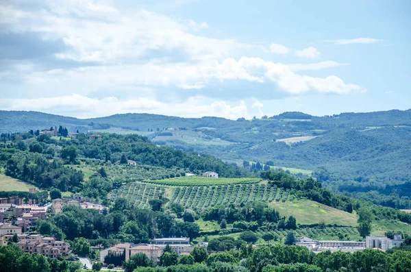 Vista panorâmica do campo. Toscana, Itália, Europa. — Fotografia de Stock