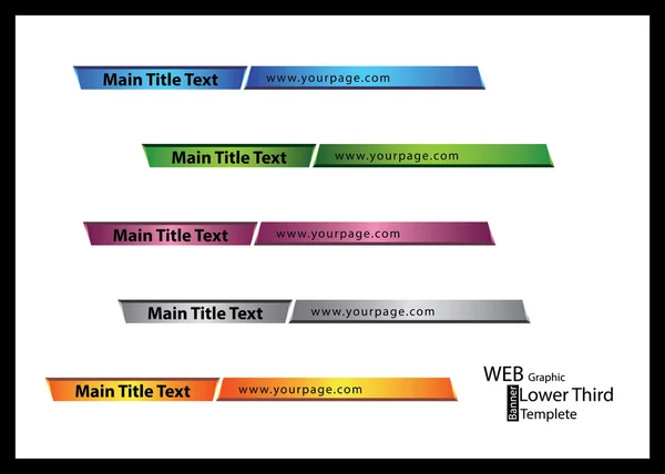 Tiers inférieur web / graphique, modèle de bannières — Image vectorielle