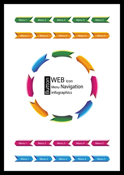 Üzleti infographics, web, alsó harmadában, sablon banner — Stock Vector