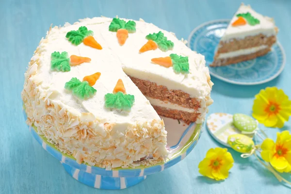 Delicioso bolo de cenoura — Fotografia de Stock