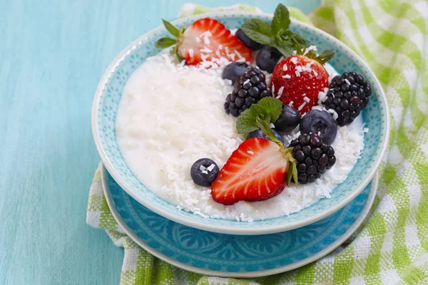 Porridge di riso con latte di cocco — Foto Stock