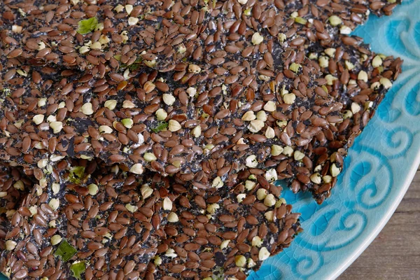 Flaxseed κράκερ με φύκια — Φωτογραφία Αρχείου