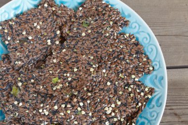 Kraker linseeds deniz yosunu ile gelen