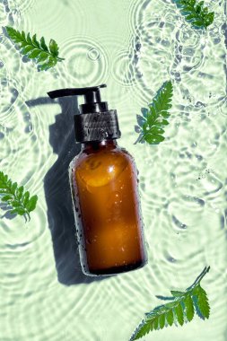 Cam şişe flakon kozmetik güzellik ürünleri cilt bakımı için yüz kremi ve su içinde vücut losyonu..