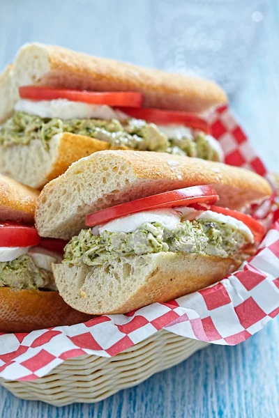 Chicken Pesto Sandwich — Stock Photo, Image