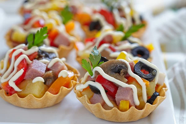 Holiday Appetizers on the platter — Stock Photo, Image