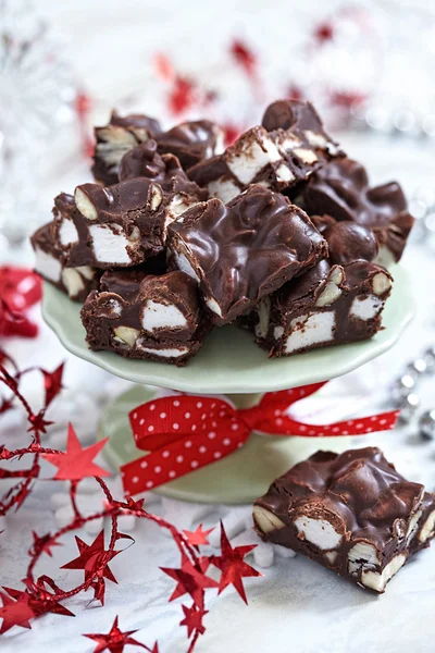 Rocky road fudge — Stockfoto