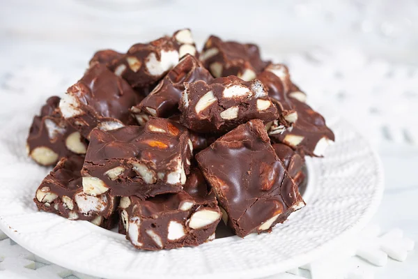 Rocky road fudge — Stockfoto