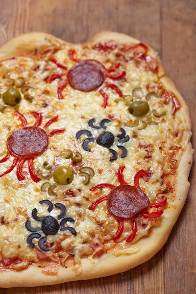 Örümcek pizza — Stok fotoğraf