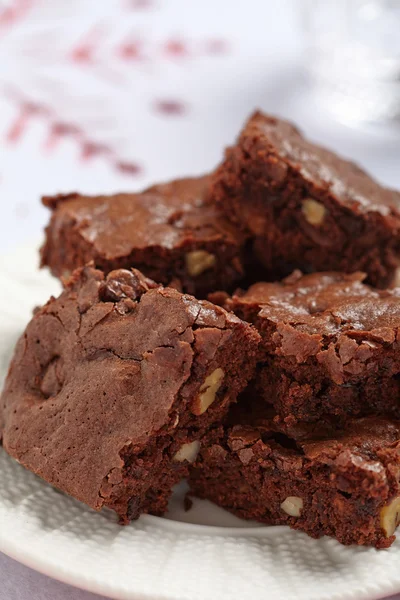 Carrés de brownies — Photo