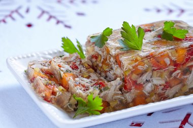 tavşan galantine ile sebze