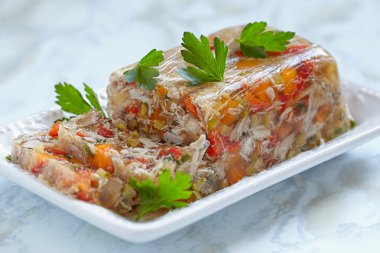 tavşan galantine ile sebze