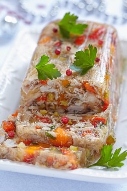 tavşan galantine ile sebze