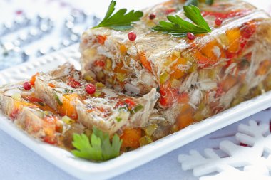 tavşan galantine ile sebze