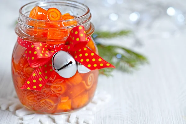 Confitura de cáscaras de naranja confitada —  Fotos de Stock