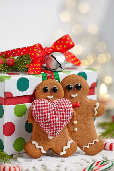 Christmas Decorations with Gingerbread man — Stock Photo, Image