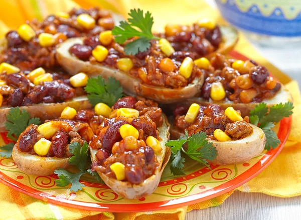 Baked Potato Skins — Stock Photo, Image