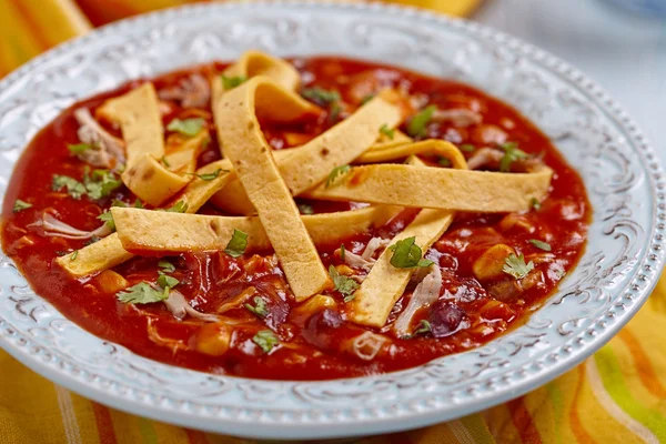 Chicken Tortilla soup — Stock Image Chicken Tortilla soup Stock Photo