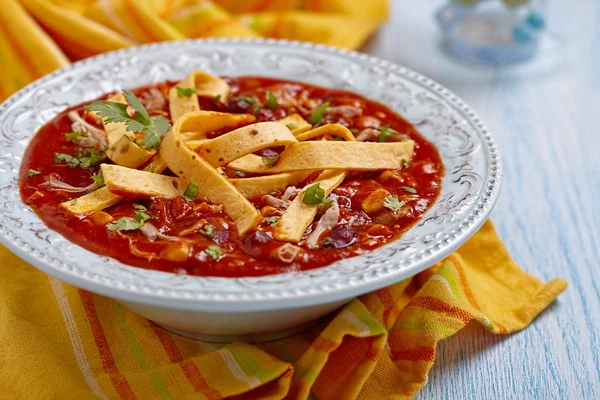 Chicken Tortilla soup — Stock Image Chicken Tortilla soup Royalty Free Stock Photos