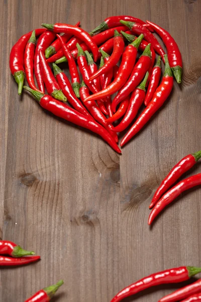 Chili peper hart — Stockfoto