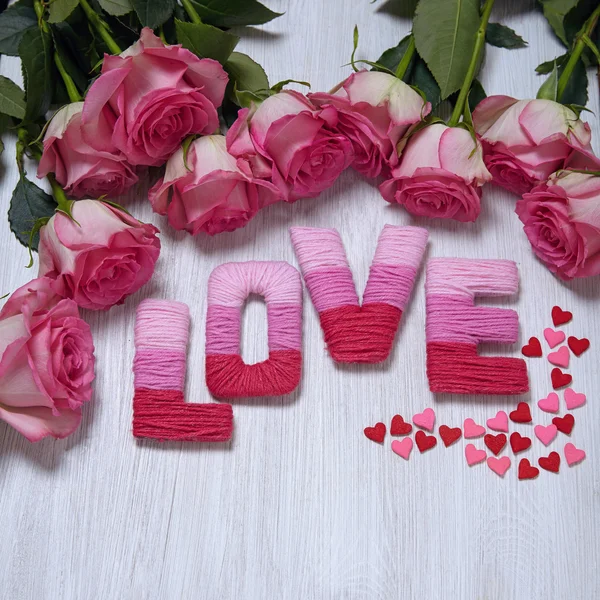 Koncepcja Walentynki z listów miłość — Zdjęcie stockowe