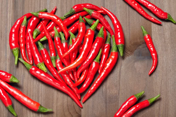 Chili peper hart — Stockfoto