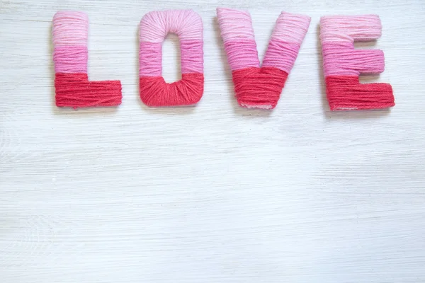 Concepto de San Valentín con letras de amor —  Fotos de Stock