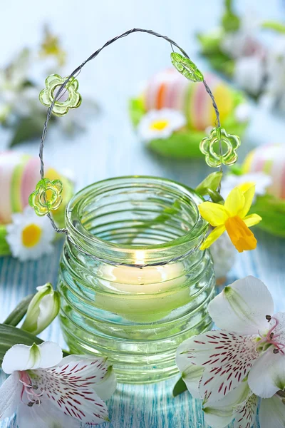 Easter decoration with candles — Stock Photo, Image