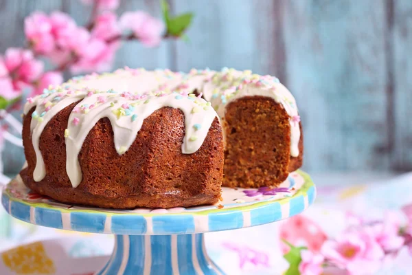 Torta di carote con noce e mandorle — Foto Stock