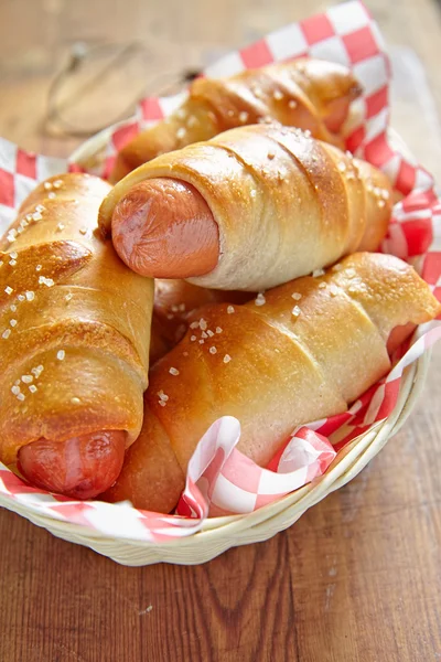 Sausage in a dough — Stock Photo, Image