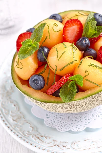 Fruit salad with melon — Stock Photo, Image