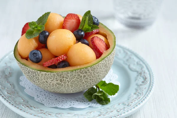 Fruit salad with melon — Stock Photo, Image