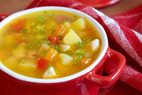 Sopa de pollo con verduras —  Fotos de Stock