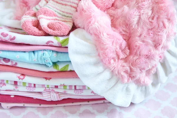 Layette for newborn baby girl — Stock Photo, Image