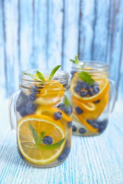 Orange Blueberry Detox Water — Stock Photo, Image
