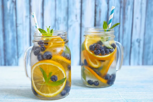 Orange Blueberry Detox Wasser — Stockfoto