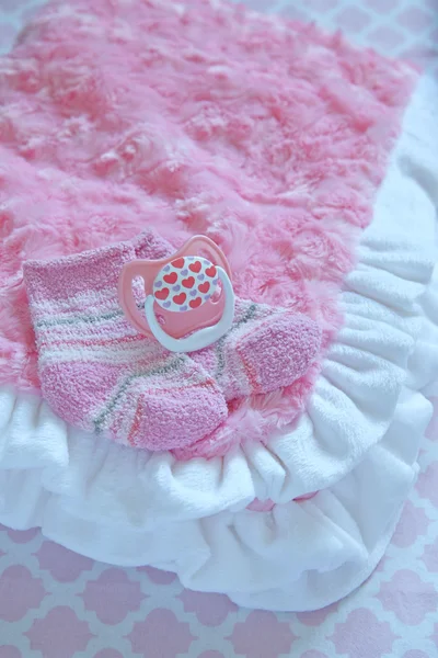 Layette for newborn baby girl — Stock Photo, Image