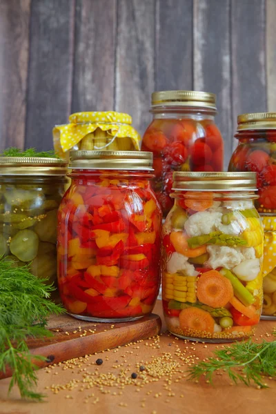 Autumn preserves. Marinated food. — Stock Photo, Image