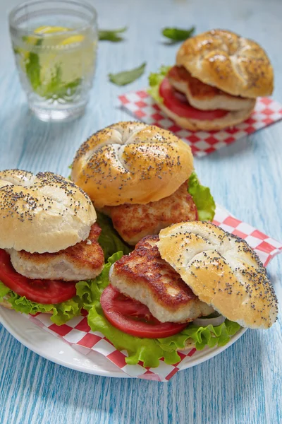 Hamburger di pollo — Foto Stock