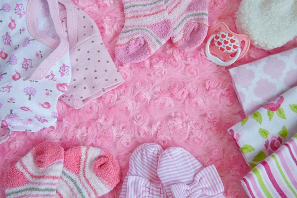 Layette for newborn baby girl — Stock Photo, Image