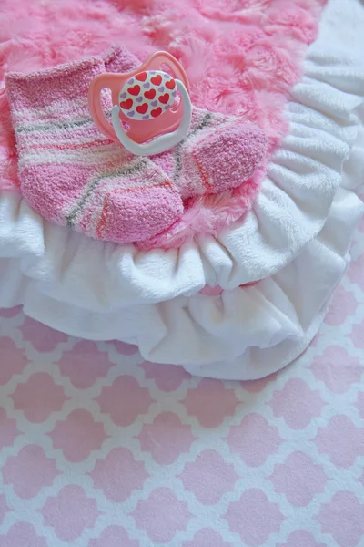 Layette for newborn baby girl — Stock Photo, Image