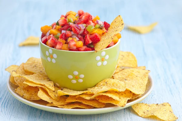 Truskawki mango salsa — Zdjęcie stockowe