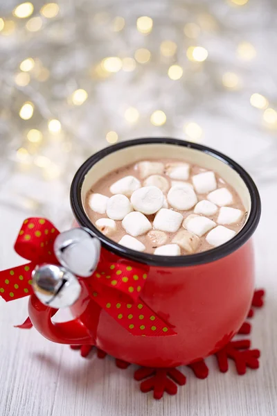 Varm choklad och marshmallows — Stockfoto