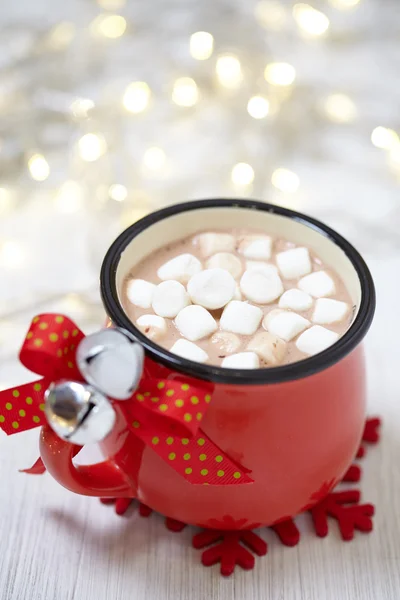 Horká čokoláda a marshmallows — Stock fotografie