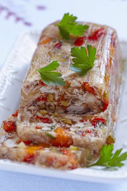 tavşan galantine ile sebze