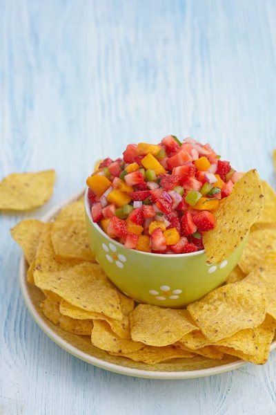 Erdbeer Mango Salsa — Stockfoto