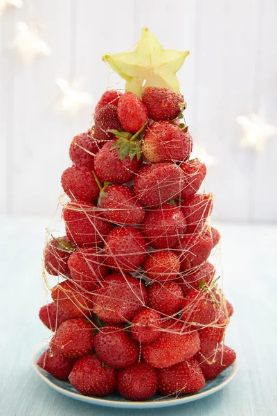 Aardbei kerstboom — Stockfoto