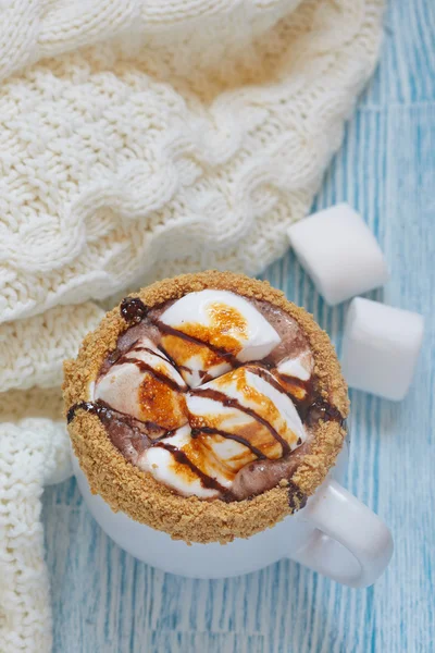 Smores chocolate quente — Fotografia de Stock